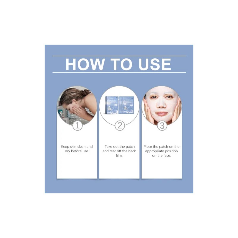 OUHOE Collagen Mask Set Moisturizing Hydrating Anti-Wrinkle Reducing Fine Lines