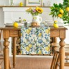 Artoid Mode Blue Lemon Iris Summer Table Runner, Seasonal Spring