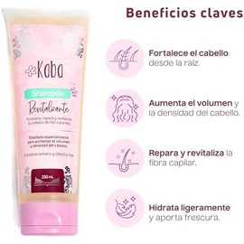 Shampoo de Romero y Cebolla Revitalizante Kaba By DLuchi para un Cabello Más Grueso, Abundante, Fuerte y Saludable, Libre de Sulfatos, Colorantes y