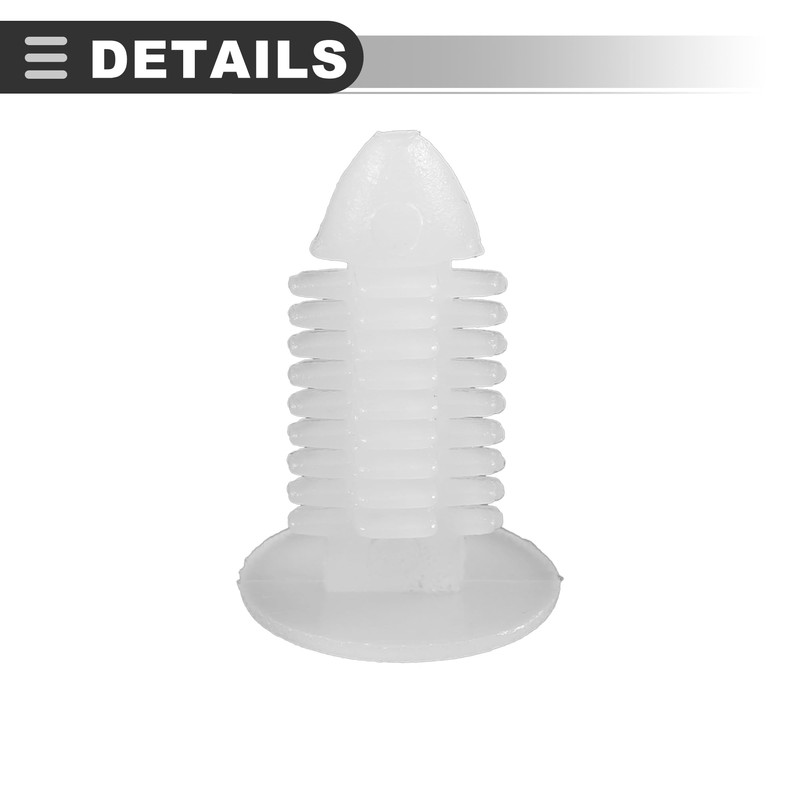 Motoforti Universal Push Bumper Fastener Rivet Clips, 0.47"x0.75", Plastic, White,40pcs