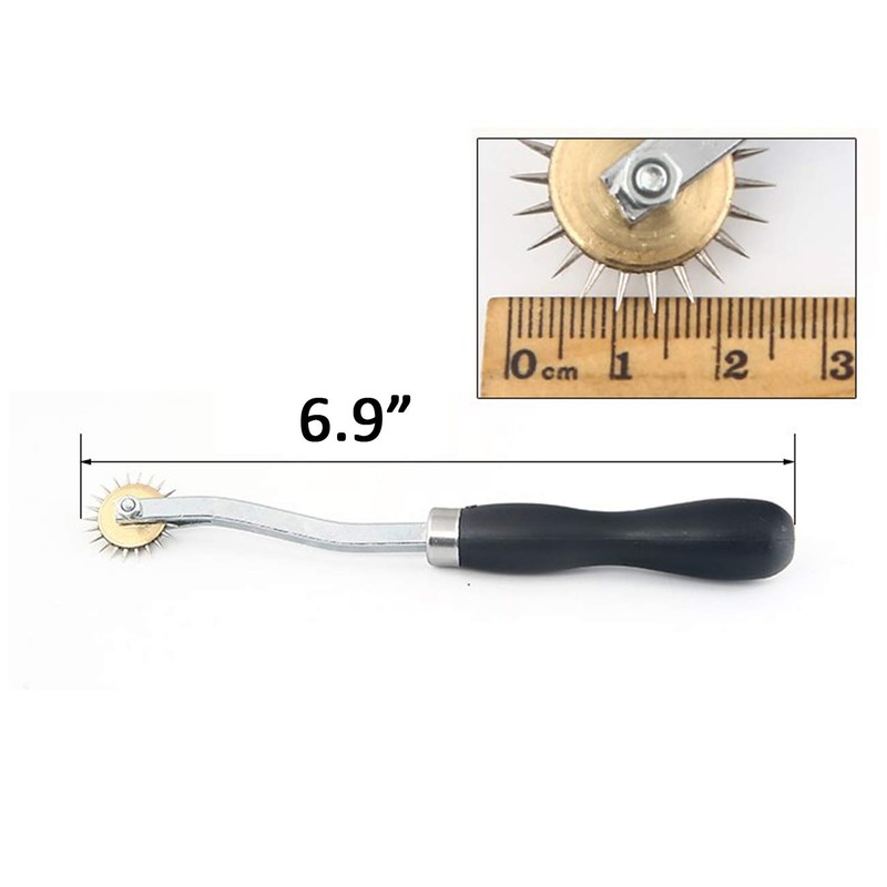 TIHOOD 2PCS Needle Point Tracing Wheel, 4mm Leather Paper ClothSewing
