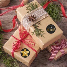 1-24 Advent Calendar Christmas Number Stickers,Advent Calendar Number Stickers Christmas Advent Calendar Stickers DIY Christmas Countdown Sticker for Xmas Advent Tags Seasonal Décor（8.3 * 11.8 inch）