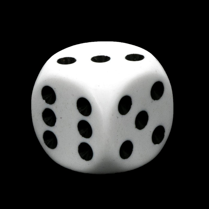 Chessex CHX25601 Dice-Opaque: 12D6 White/Black Set, One Size, Multicolor