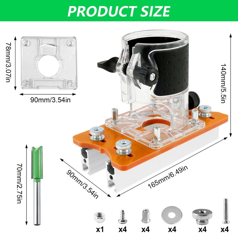 2-in-1 Router Base Plate for Precise Woodworking, Router Accessories, Edge