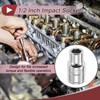 HEROFFIX 1pcs Impact Socket Durable Hardware Tool 38mm Silver Tone