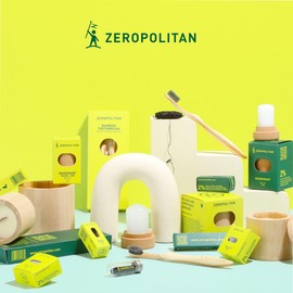 Zeropolitan - Natural Bamboo Tooth Floss - Eco-Friendly Dental Floss Refill Biodegradable, Charcoal Infused for Brighter Teeth Flossing - Includes 5 Bobbins of 33yd/30m Biodegradable Floss - Mint