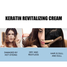 Keratin Conditioner, Keratin Restorative Conditioner, Damaged Hair Repair Care Conditioner, Nourishing Conditioner, Anti-Breakage Conditioner, Smoothes Frizzy Hair And Imparts Shine, 120 ml