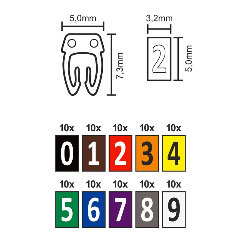 MC Power Cable Marker Clips for Cables up to 4
