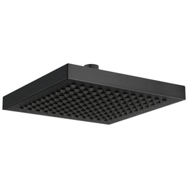 Delta Matte Black Rain Shower Head, 8 Inch Square Shower Head Rainfall, Overhead Rain Showerhead, 2.5 GPM Flow Rate, Matte Black RP50841BL