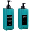 DEROANBOTT Shampoo and Conditioner Dispenser (Set of 2, 16.9oz) Modern
