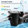 1.5HP 115V 1100W Single Speed Swimming Pool Pump Powerful Ground