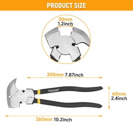 Hoteche 10.5 Inch Fencing Pliers Cr-V Steel Multi-Purpose Fence Tool Heavy Duty Hammerhead Pliers