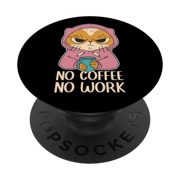 Sleeping Cat Coffee Espresso Coffee Cup Men Women PopSockets Swappable