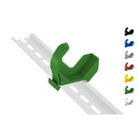 DIN Rail Holder / Adapter Mini for Shelly Dimmer / Dimmer 2 DIN Rail Bracket (35 mm) (Green (Prime))