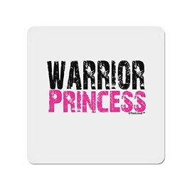 TOOLOUD Warrior Princess Pink 4x4 Square Sticker - 4 Pack Stickers for Laptop, Water Bottles, Bumper,Computer, Phone, Decals