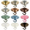 ElekTek Ceiling rosette diameter 75 mm with hook, metal finishes,