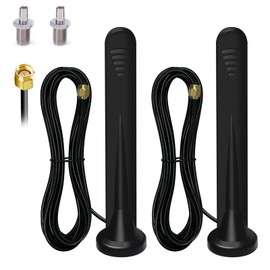 2 x 5G LTE Antenna 4G Omnidirectional Signal Amplifier SMA TS9 Connector 15DBI High Gain Chip External Magnetic Base Antenna for Indoor/Outdoor 3G/4G/5G/GSM/GPRS Router All Frequency Bands Universal -