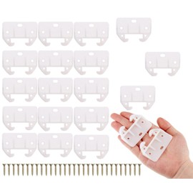 Drawer Guides 20pcs, Plastic Drawer Slides Guides with 60pcs Screws, Drawer Track Guides for Dressers, Wardrobes, Furniture Replacement Guides Parts