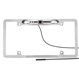 Goodsby Backup HD Camera Frame License Plate Rear Night Vision Waterproof Compatible with Sony Car Radio XAV-AX150 XAV-9500ES XAV-AX3200 XAV-AX5000 XAV-AX5600 XAV-AX7000 XAV-AX8000 Chrome