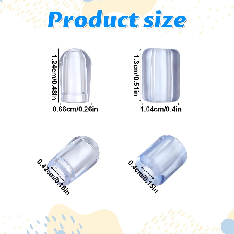 60 Packs Rubber Feet for Sink Grid Plastic Replacement Foot