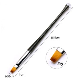 Baluue 3pcs Nail Art Brush Flat Uv for Fine Detailing for Manicure and Nail Art Designs Includes for Enthusiasts