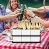 NelyBet Utensil Holder Silverware Caddy for Party Countertop, 3pcs Bins