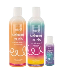 URBAN CURLS CURLS Kit Tratamiento Para Hidratacion de Cabello Rizado u Ondulado Acondicionador (360 Ml), Deep Mask (360 Ml) y Crema Moldeadora 50 (Ml)