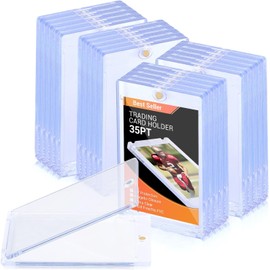 KAHEIGN 12 x Trading Card Cases with Magnet, 35PT Magnetic Card Holder, Plastic, UV Protection, Card Sleeves, Transparent Cards, Frame, Trading Cards, Protective Cases for Playing Cards, Sports Cards
