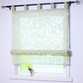 Joyswahl Jessica Roman Blind Burnout Roman Curtains with Loops W x H 100 x 140 cm Green Pack of 1
