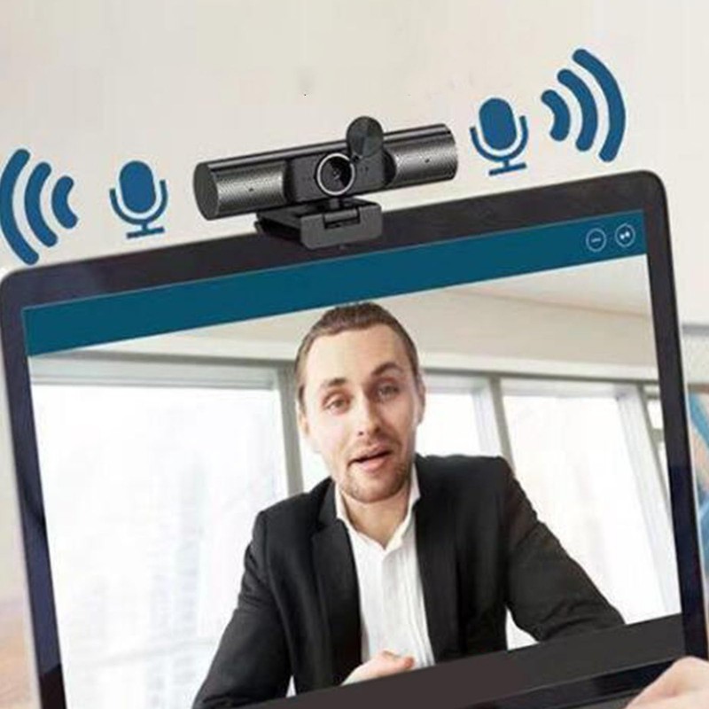 2K 30fps Webcam with Mic and Speaker, Auto Focusing Streaming