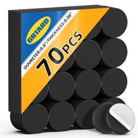 Grtard 70 Pcs Round Magnets with Adhesive Backing, Magnetic Tape, Magnet Dots, Flexible Self Adhesive Magnets for Crafts, Sticker Magnets Small Sticky Magnetic Dots for Hanging (Round)