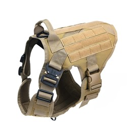 XTrador Special Force K9 Tactical Chest Harness, Dog Harness for Medium and Large Dogs with Handle, No Pull Safety Harness, Adjustable, Padded Pull Harness (Dark Green, XL)