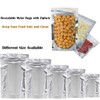 100-Pack Large Reclosable Mylar Bags for Food Storage 7" x