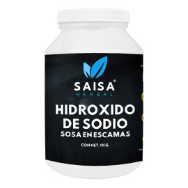 Hidróxido de Sodio 1 Kg | Saisa Herbal | NaOH Escamas/Pellets de Alta Pureza | Uso Industrial, Limpieza, Fabricación de Jabón, Química y Laboratorio