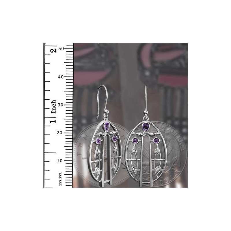 CHARLES RENNIE MACKINTOSH Silver Earrings - Music. Jewellery gift box