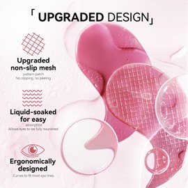 BREYLEE Pink Rose Eye Mask– 60 Pcs - Puffy Eyes and Dark Circles Treatments – Look Younger and Reduce Wrinkles and Fine Lines Undereye, Improve and Firm eye Skin - Pure Natural Material Extraction
