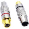 tunghey 6Pack RCA Plug Connectors Coaxial Cable Audio Adapter Gold