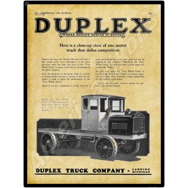 1926 Duplex Trucks New Metal Sign: 4 Wheel Drive Model - Lansing, Michigan