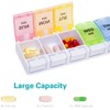 AM PM Weekly 7 Day Pill Organizer, HUAXIYAN Large Daily