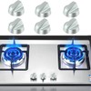 6x Oven Cooker Hob Control Silver Knob Switch + 5