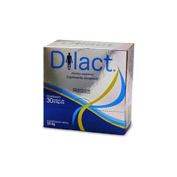 Dilact Probioticos C/30 Sobres De 0.75g Sabor Sin Sabor