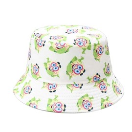 BYERCLUB Vegetable Print Bucket Hat Sun Hat for Women Beach Hat Bucket Hats for Women Summer Hats for Women Fishing Hat (CA/US, Alpha, Medium, Cauliflower White)