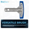 BlueStars Heavy Duty 5in Swimming Pool Brush with Stainless Steel