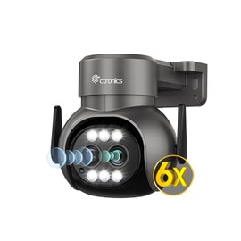 ctronics 6 x Hybrid Zoom Surveillance Camera Outdoor WLAN with Dual Lens, PTZ IP Camera Outdoor Car Tracking with Auto Zoom Person/Motion Detection 355°/90° Swivelling Colour Night Vision 2-Way Audio