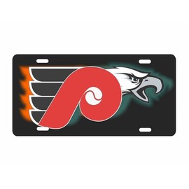 Sports Teams Combined Logos Novelty Aluminum Decorative Vanity Plate 12 x 6 inches Sign (Philadelphia)