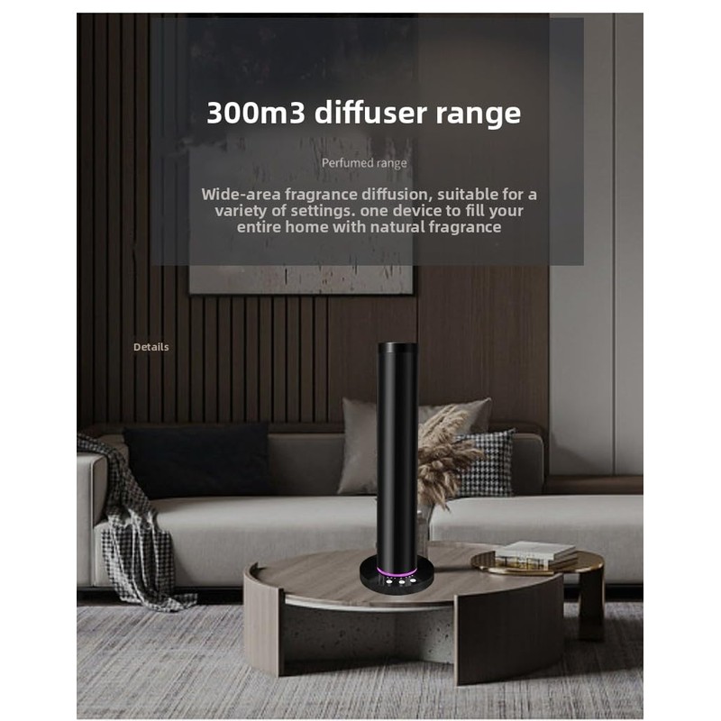 HZMPDSY Waterless Essential Oil Diffuser with APP, 5x50ml Oils, Quiet