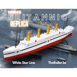 HMHS BRITANNIC Model - Highly Detailed Replica Historically Accurate No Assembly Required - 1 Foot in Length (Model)