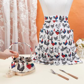 UNICRAFTALE Egg Collecting Apron with 12 Pockets Gathering Basket with 7 Pockets for Collecting Fresh Chicken Eggs from Chicken Duck Goose for Housewife Farmhouse Kitchen Restaurant