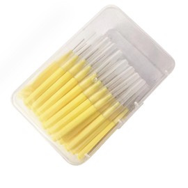 Cepillos Interdentales con Correas, Portátiles 40 Piezas 0,4 Mm Amarillo Ergonómico Cepillos Interdentales para Uso Doméstico