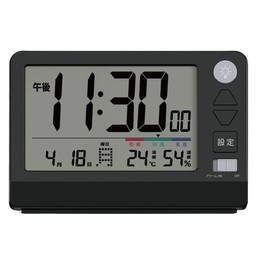 Ozaki OZ-TDR001WH Alarm Clock, Radio Wave, Digital Calendar, Includes Temperature and Hygrometer, Snooze Function, Backlight, White
